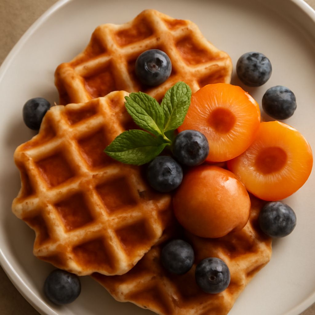 Healthy waffle recipe with healthy waffles and healthy waffle mix