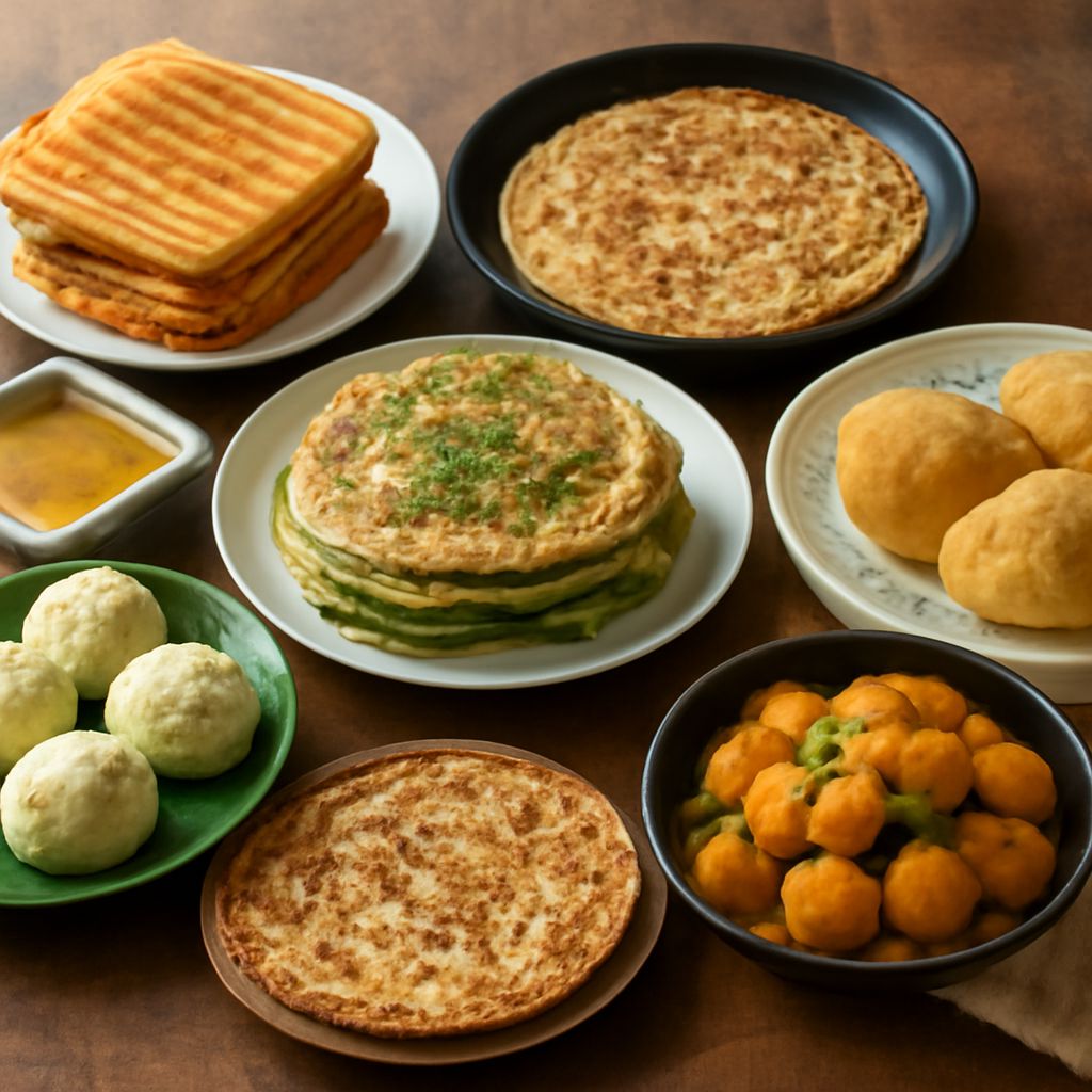 Indian breakfast ideas and easy breakfast recipes Indian style