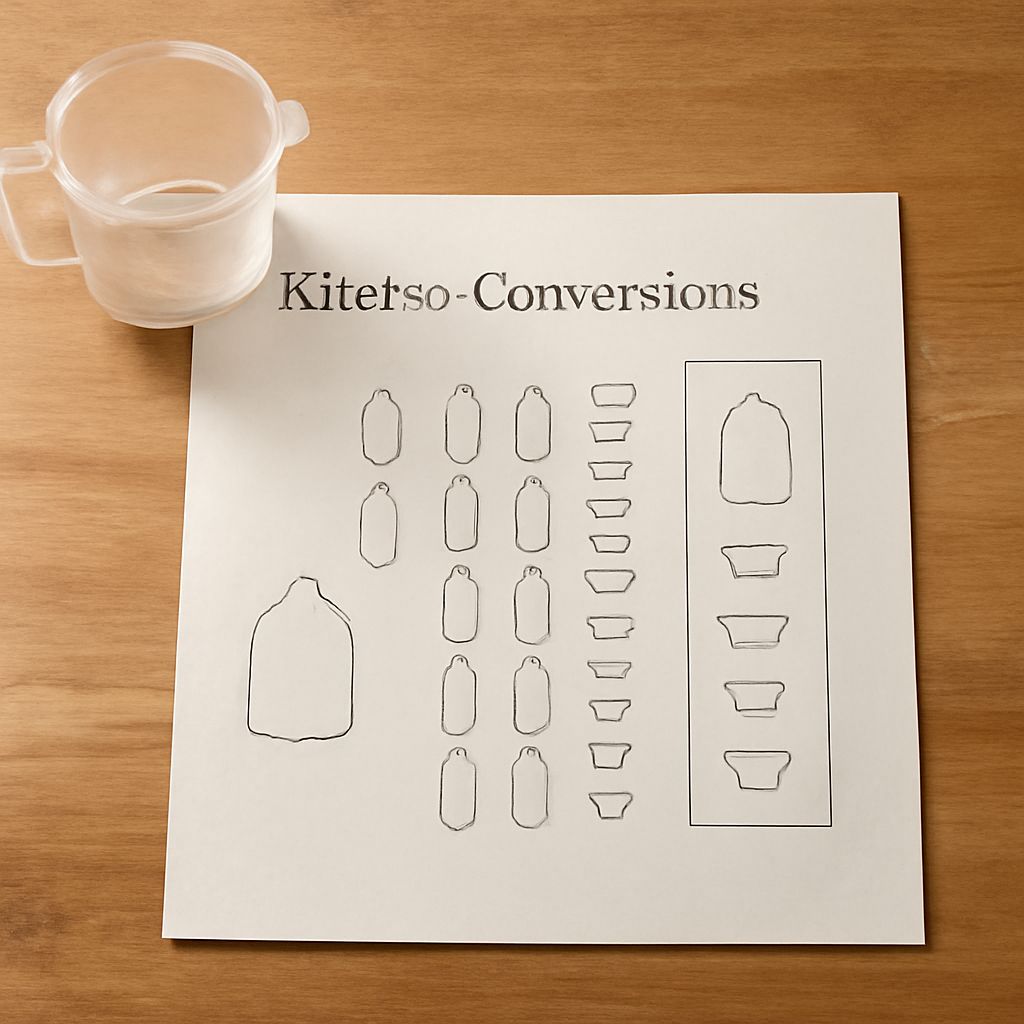 Converting ounces to cups, including 32 ounces and 4 ounces