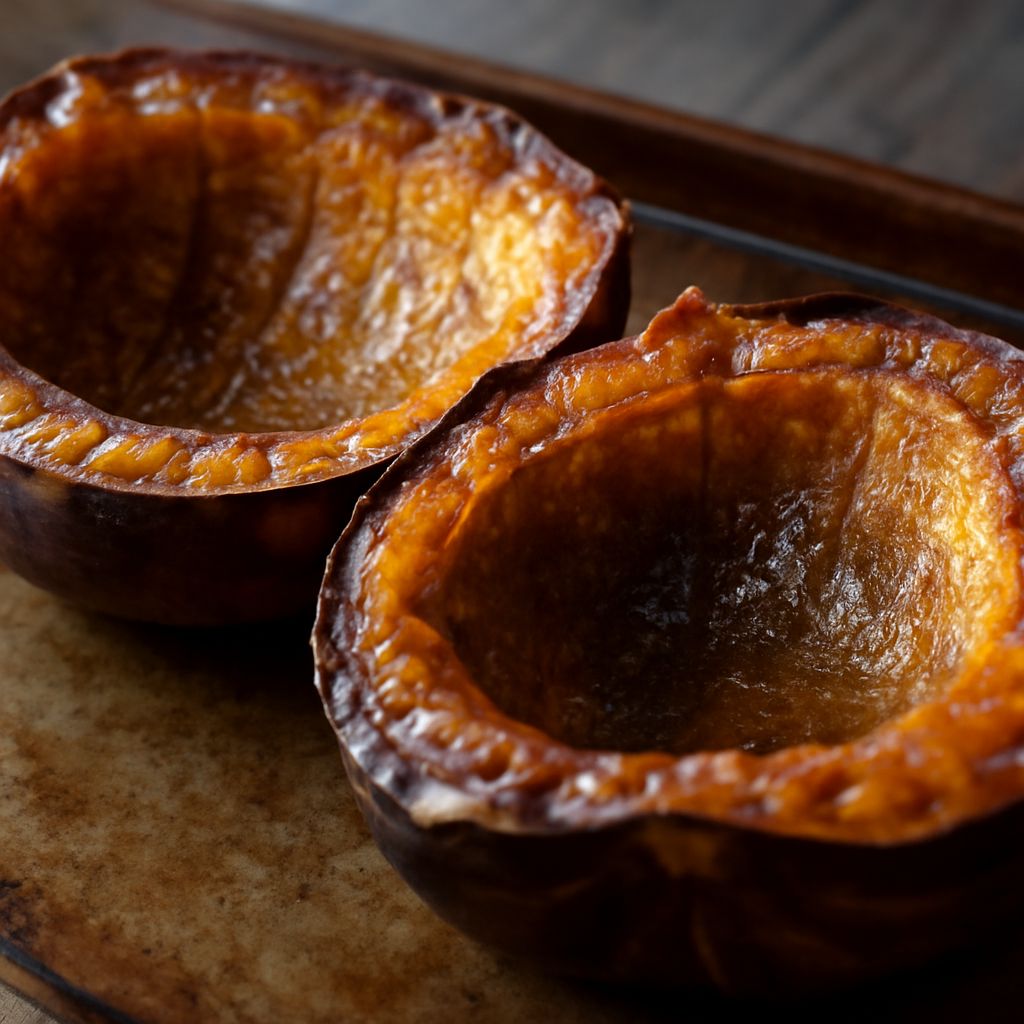 Savory roasted acorn squash recipe with acorn squash roasted
