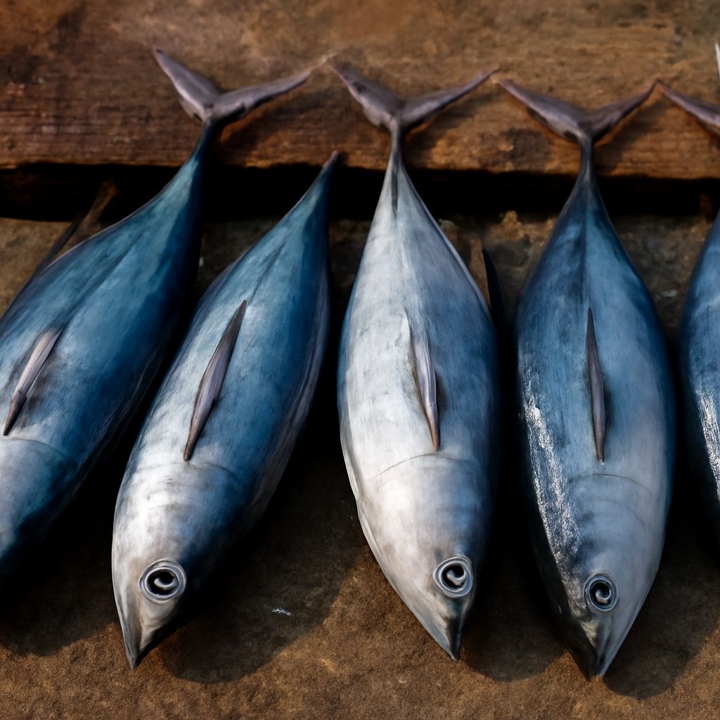 A diverse array of types of seafood and different kinds of seafood