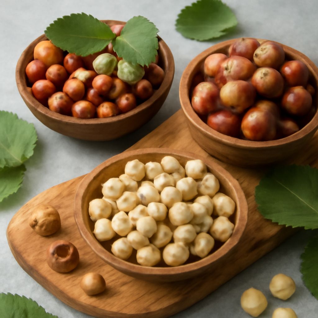 types of nuts and kinds of nuts displayed in a kitchen setting
