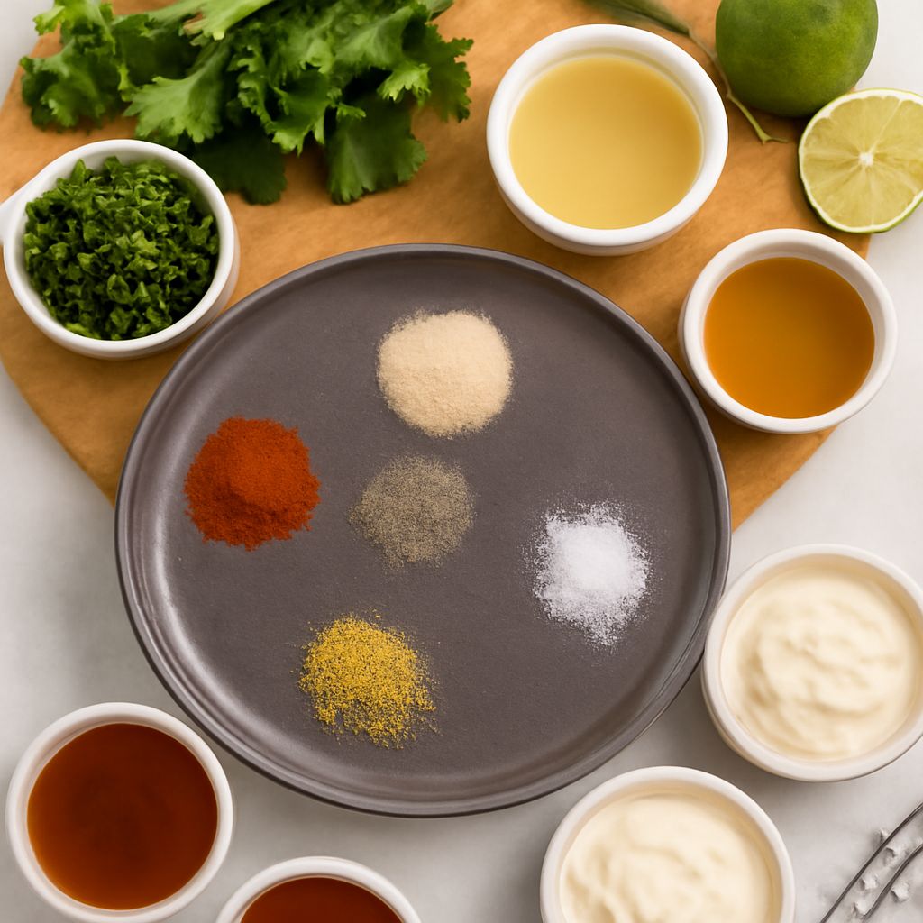 Delicious cilantro lime crema sauce and cilantro crema