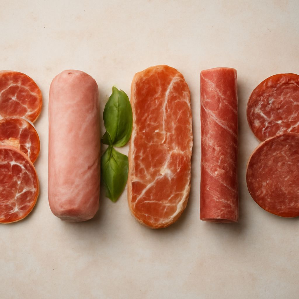 Cured meat and types of cured meats in seafood dishes
