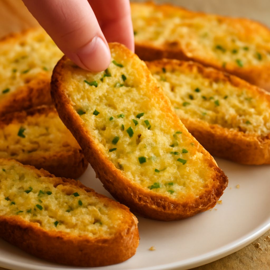 Garlic bread oven recipe with instructions to bake garlic bread
