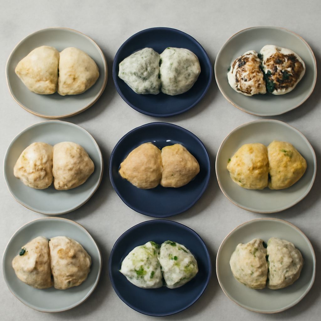 A variety of onigiri fillings and flavors