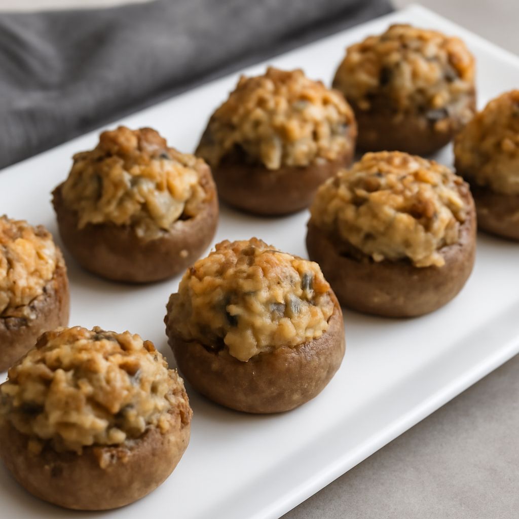 Delicious sausage stuffed mushrooms and recipe for sausage stuffed mushrooms