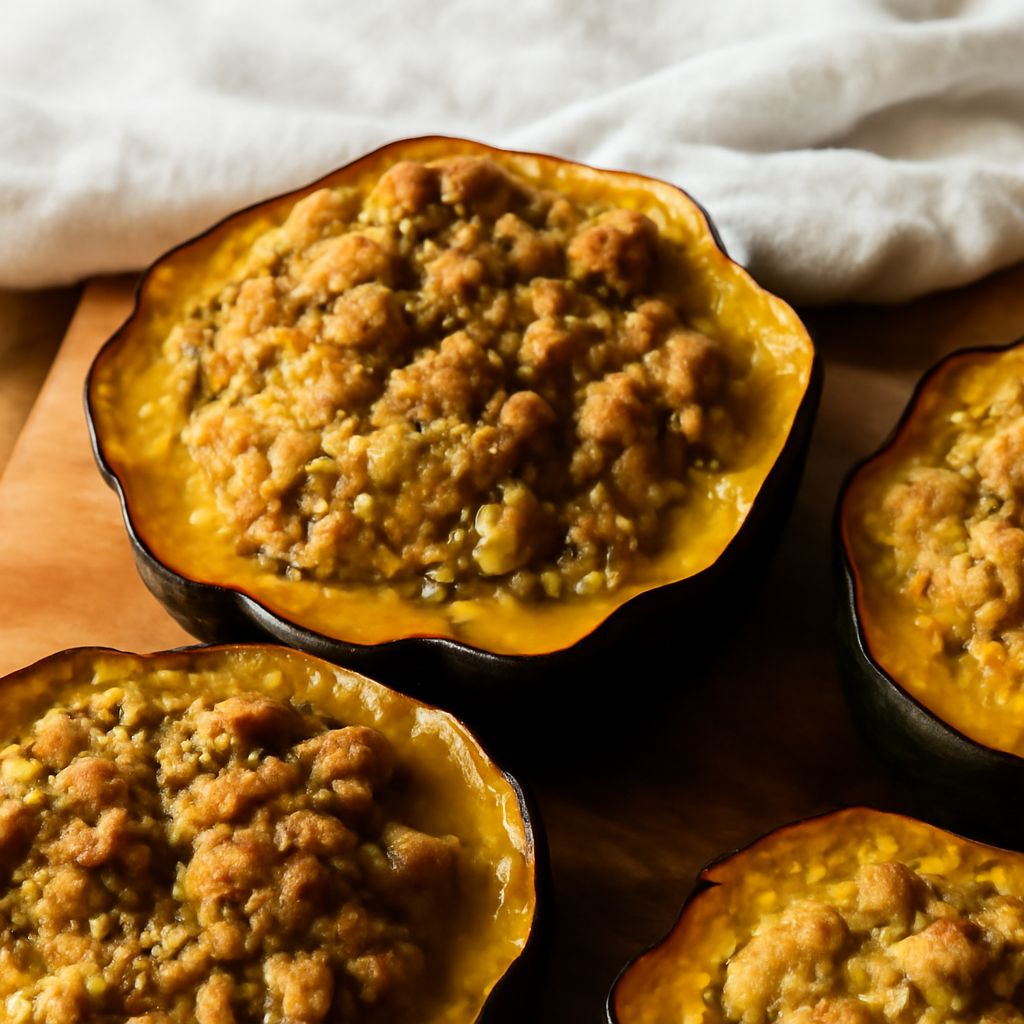 Delicious baked stuffed acorn squash and healthy stuffed acorn squash recipes