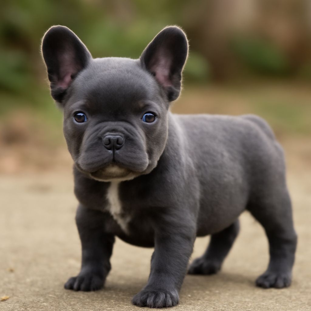 Blue French Bulldog and blue french bulldog puppies