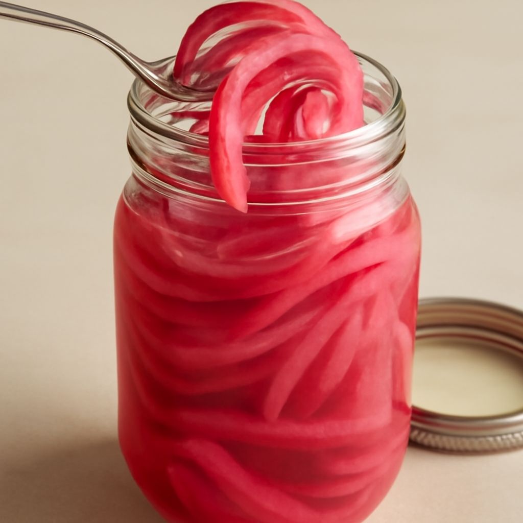 Delicious pickled red onions using a simple pickled onion recipe